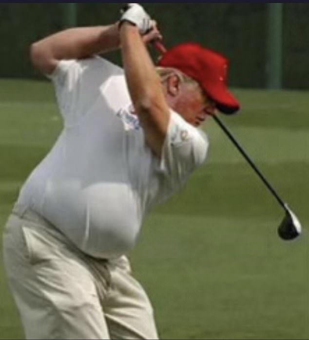 Trump claimed that this image was generated by AI and that it showed him fat