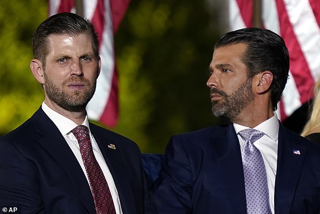 Don. Jr and Eric were fined more than $1 million each and suspended for two years in the ruling.