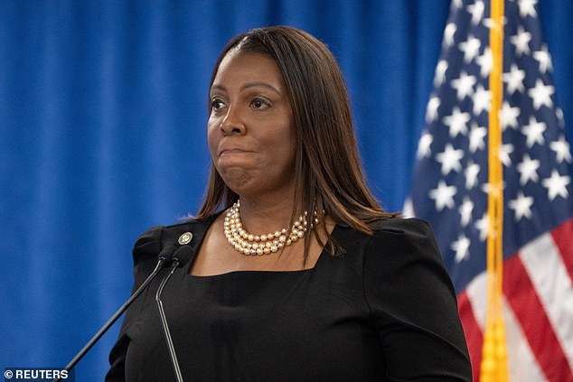 New York Attorney General Letitia James offers a press conference following the ruling issued against former Trump on February 16, 2024