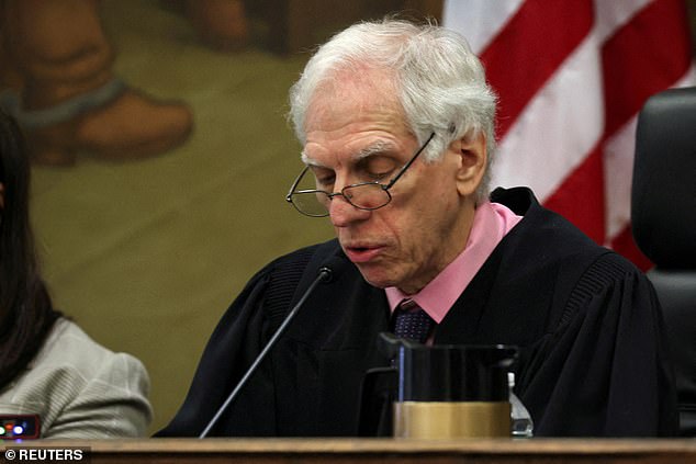Judge Arthur Engoron speaks during the trial of former US President Donald Trump, at a Manhattan courthouse in New York City, on October 3, 2023.