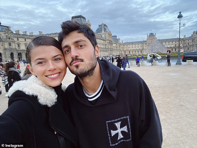 Its co-founder, Nathan Dalah, welcomed a baby with Australian supermodel Georgia Fowler, 29, in September, a daughter the couple named Dylan (the couple is pictured).