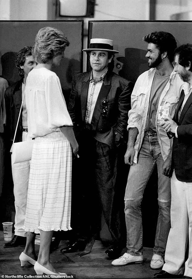 Princess Diana met George Michael for the first time at the 1985 Live Aid concert.