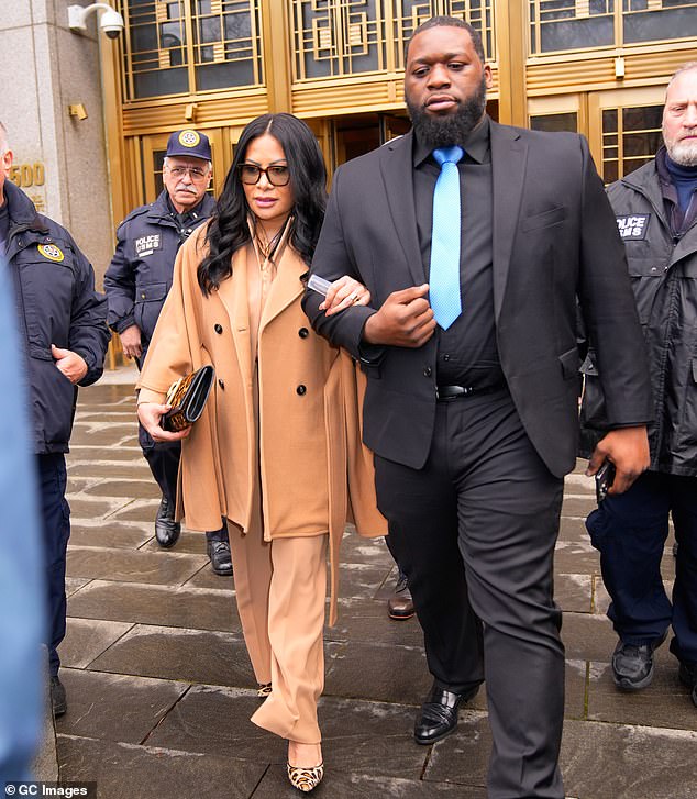Jen was also ordered to pay $6.6 million in restitution. During their nine-year operation, their victims, many of them elderly, were convinced to invest in bogus business opportunities and spend money on services, such as help with web design or tax preparation (pictured in New York in January 2023).