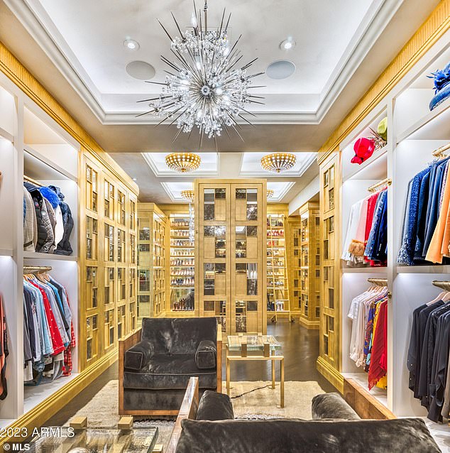 The master closet alone cost $1 million to design and build.