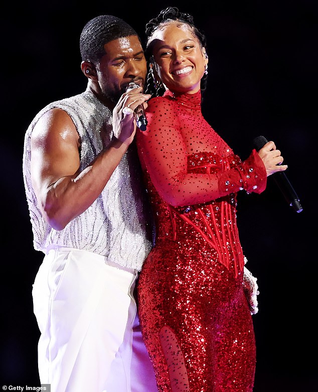 Although Justin didn't perform, Usher managed to attract several musical guests, including Alicia Keys (pictured).