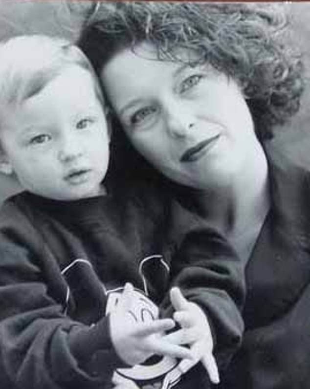 Callum as a young child with his mother Rosemary, a nightclub promoter who single-handedly raised Callum.