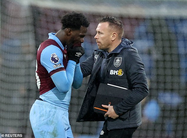 Craig Bellamy replaced Vincent Kompany, who is serving a suspension on the wing, and saw the Clarets sink to a heavy defeat.