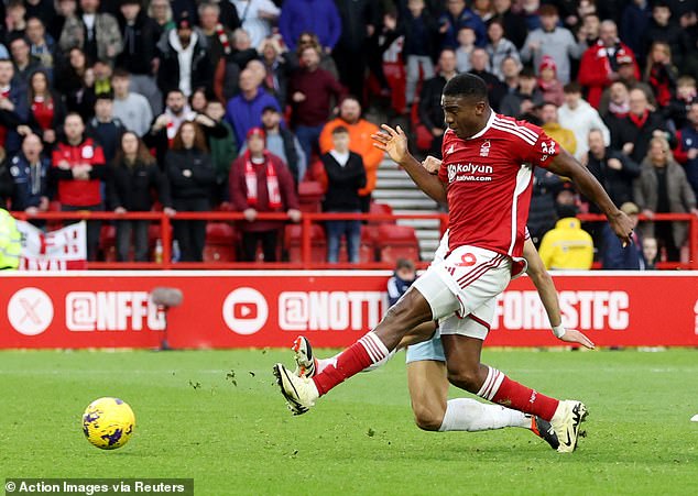 Taiwo Awoniyi broke the deadlock at the City Ground on Saturday in first-half injury time.