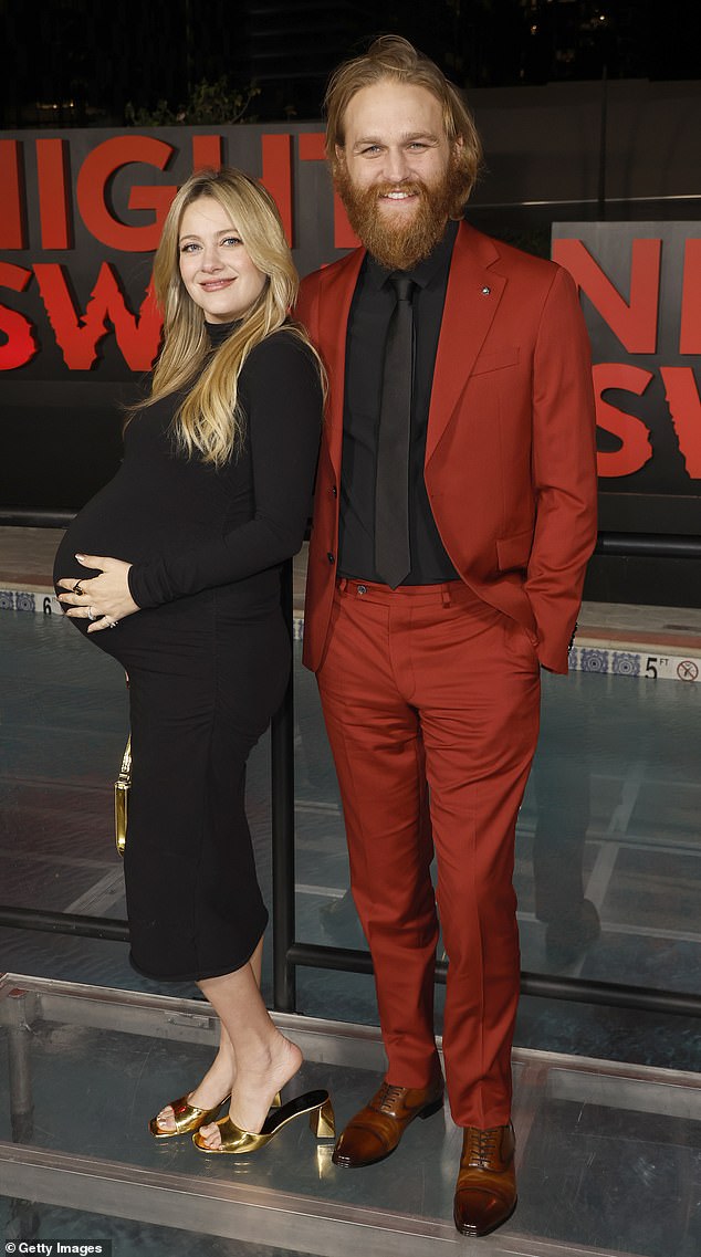 The 36-year-old actress shared the news on Instagram on Saturday, posting a photo with Russell, 37, and their newborn; seen in January in Los Angeles