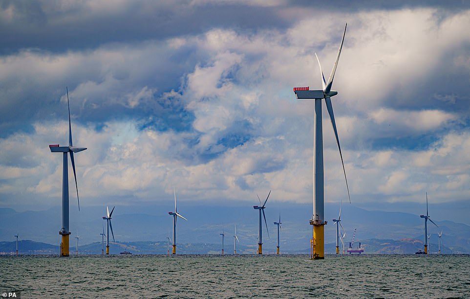 Following Hunt's announcement, wind farms in UK waters will pay a higher windfall tax than oil and gas platforms operating nearby.