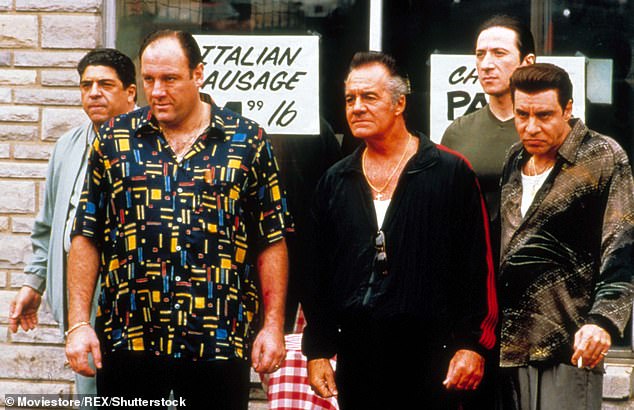 The iconic series revolves around Tony Soprano (second from left), a New Jersey mobster.