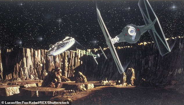 The satellite has been compared in appearance to a Star Wars fighter plane.
