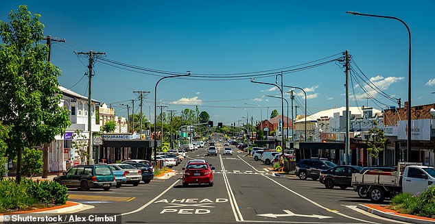 Kingaroy (pictured) is a rural Queensland town with a population of just over 10,000 people. It is understood the attacker, who fled before police arrived, was not known to the man he stabbed.