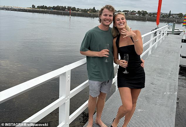 Will Pucovski announced his engagement to his girlfriend Emma Stonier last month.