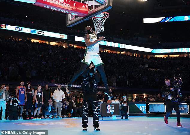 He beat Boston Celtics All-Star Jaylen Brown in the finals to win his second dunk contest.