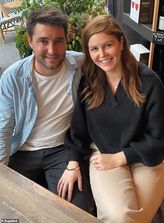 Before her first surgery and diagnosis, and despite her health scare, she was still using the dating app Hinge and was being matched with a man called Kieran (left).