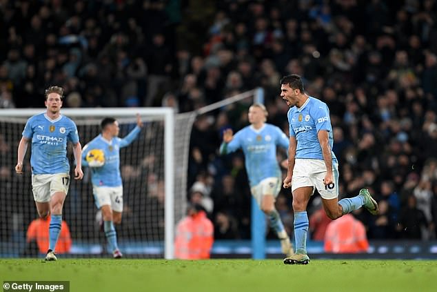 City wasted several chances in the match before Rodri's late equalizer.