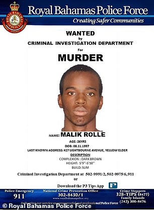 Wanted posters seen for murder suspects wanted by Bahamian police