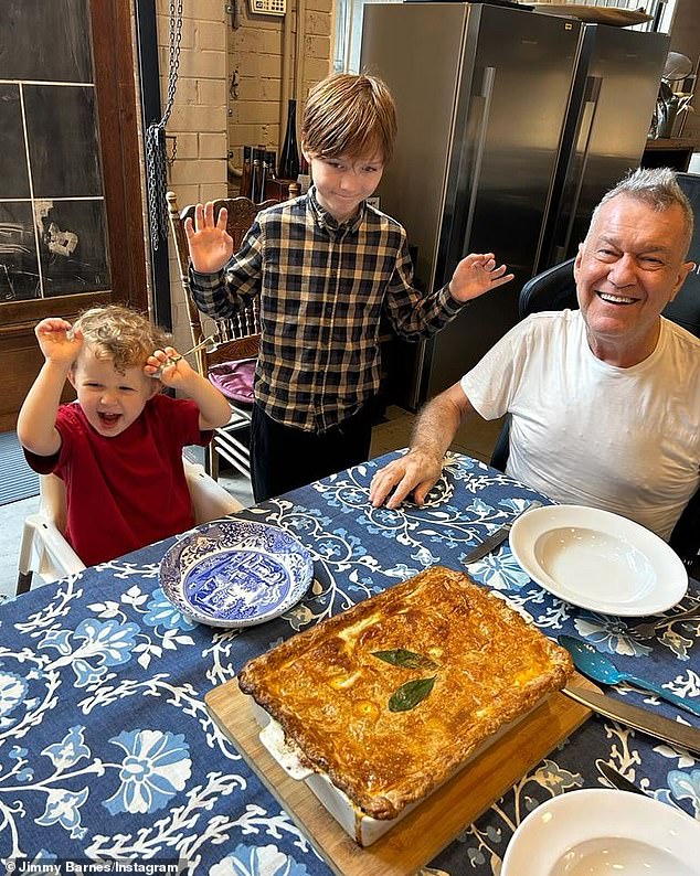 Barnes has gained a new appreciation for some of the simpler things in life, like Sunday lunch with family (pictured with some of her grandchildren).