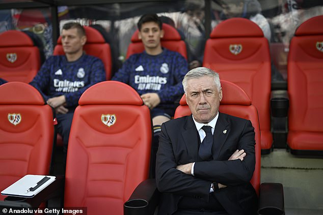 Carlo Ancelotti was a frustrated figure as his team dropped two points in the La Liga title race.