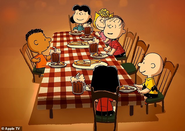 In the new special, Franklin is first seen across the table just before Linus tells him that they have reserved a seat for him on the other side.