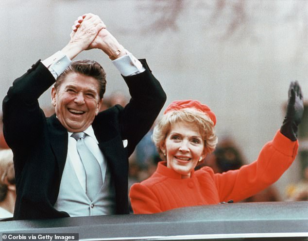 Ronald Reagan was the oldest president in American history at the time of taking office: he was 69 years old when he took office.  The late president is pictured with his wife Nancy Reagan after taking the oath of office on January 20, 1981.