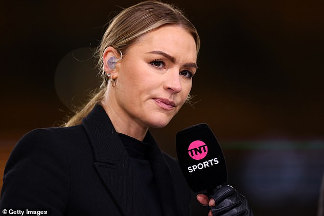 TNT Sports presenter Laura Woods before the Premier League match between Wolverhampton Wanderers and Manchester United at Molineux on February 1, 2024.