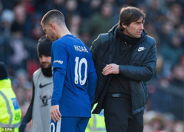 Hazard did not enjoy training with Antonio Conte, but says the Italian brought out the best in him