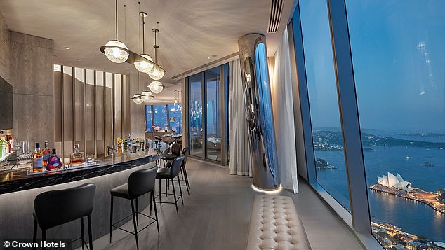The 800 square meter residence is split over two levels and offers unparalleled views of Sydney Harbour.