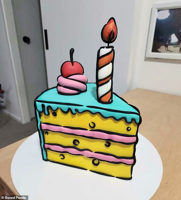 Now THAT is some awesome decoration!  This cake, which incorporates dulce de leche and banoffee, is so well designed that it doesn't even look real
