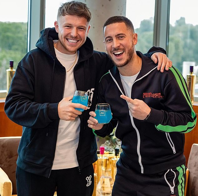 Earlier this year, Hazard met ball boy Charlie Morgan, who is now worth more than £40million thanks to his vodka empire.
