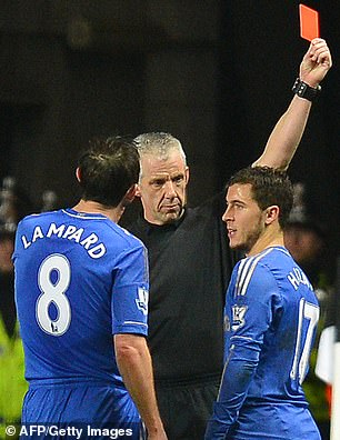 Hazard, who has since retired from professional football, was sent off after the incident.