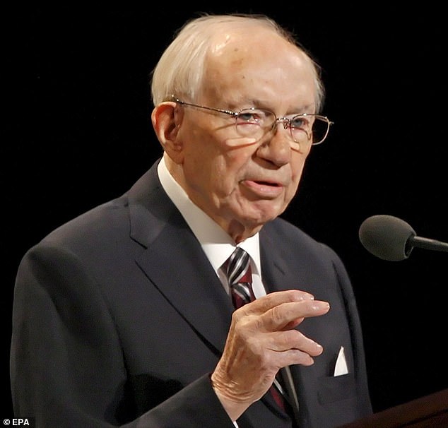 Huntsman says a statement made in 2003 by then-church president Gordon B. Hinckley (pictured) made it clear that tithes would not be used at City Creek.