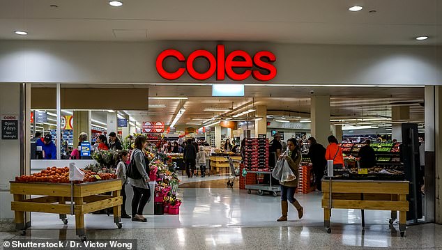 Coles (pictured) and Woolworths together control 65 per cent of Australia's grocery market