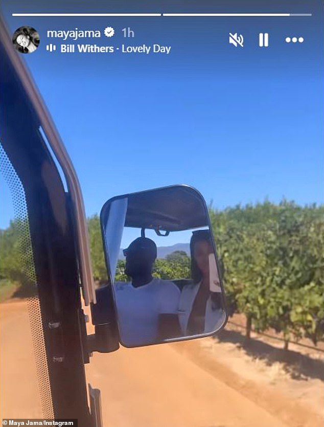 The Love Island presenter confirmed Stormzy had joined her in South Africa on Monday morning and shared a glimpse of the Brit Award winner on her Instagram Story.