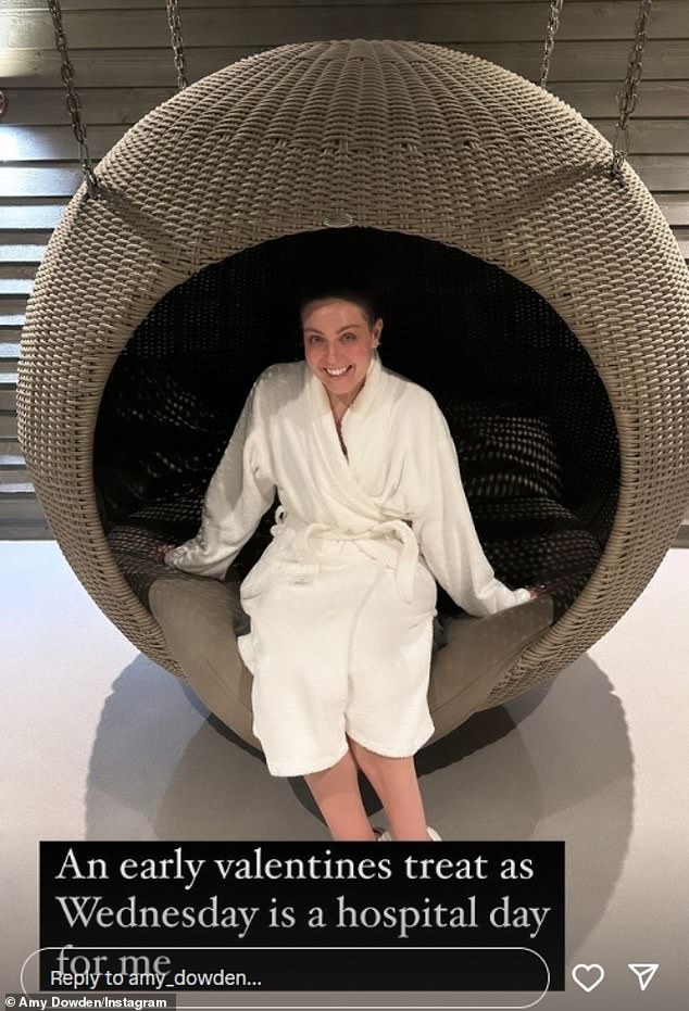The Welsh-born Strictly Come Dancing professional managed to spend a romantic day with her husband Ben at a spa, where she was pampered like a queen.