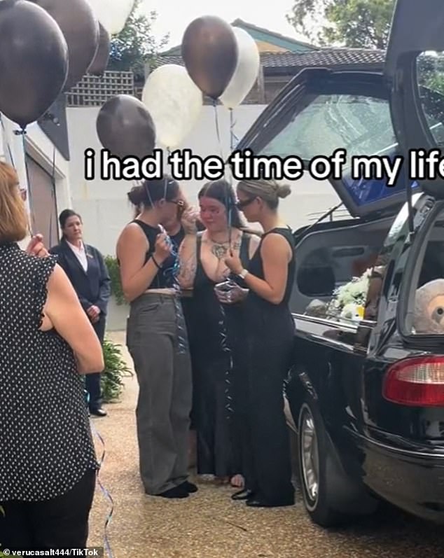 A montage video of the baby's celebration of life was shared on the influencer's TikTok account on Monday night.