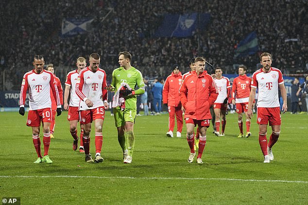 Bayern Munich players had to intervene to ensure the confrontation did not get worse.