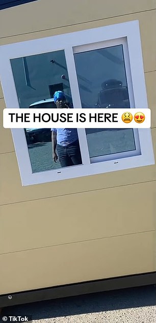 He gave viewers on TikTok a tour of the new abode.  In the photo above is the exterior.