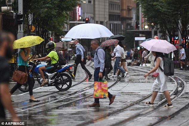 Sydney was hit by heavy rain on Monday as a severe thunderstorm warning was issued.