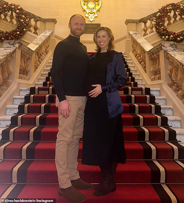 She then updated her social media followers in December, sharing a photo of her baby bump while the couple were out for a night out at Raffles London.