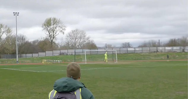 The shot went over the goalkeeper's head and the goal scored in just 2.31 seconds.