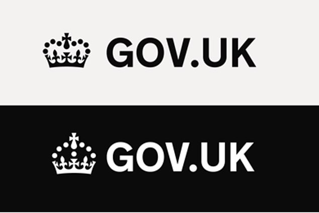 The new Gov.uk logo (below) reflects King Charles' chosen Tudor crown in its royal cipher. The old logo (above) reflected St Edward's Crown worn by Queen Elizabeth II.