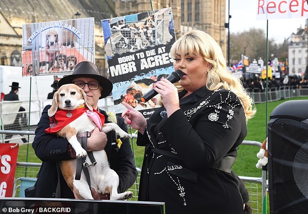 Gemma had headed to central London to support the Camp Beagle protest against dog testing.