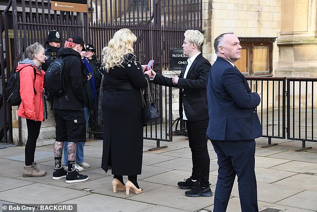 Jedward was seen at her side supporting her and took photos and videos of her at the event in London.