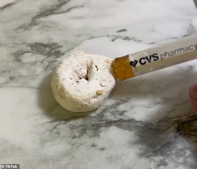 Makenzie used a syringe to inject her daughter's medication into a donut to prevent her from having a tantrum.