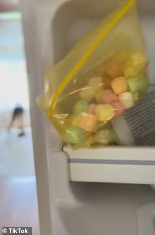 Makenzie also offered a fun alternative to an ice pack, saying she puts mini marshmallows in a Ziploc bag and keeps them in the freezer for when her daughter gets a boo-boo.