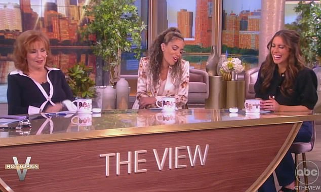Joy Behar (left), Sunny and Alyssa Farah Griffin were talking about going to bed after an argument with their husbands.