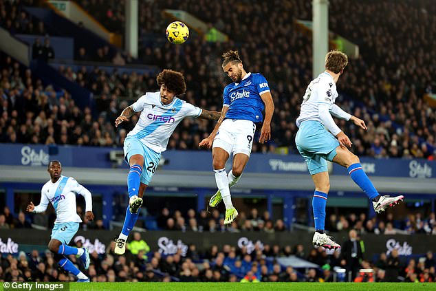 Dominic Calvert-Lewin wasted a great opportunity when he shot over the bar.