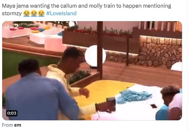 Fans went crazy because Maya seemed to send her exes Molly and Callum back together, which has been a strong public sentiment throughout the series.
